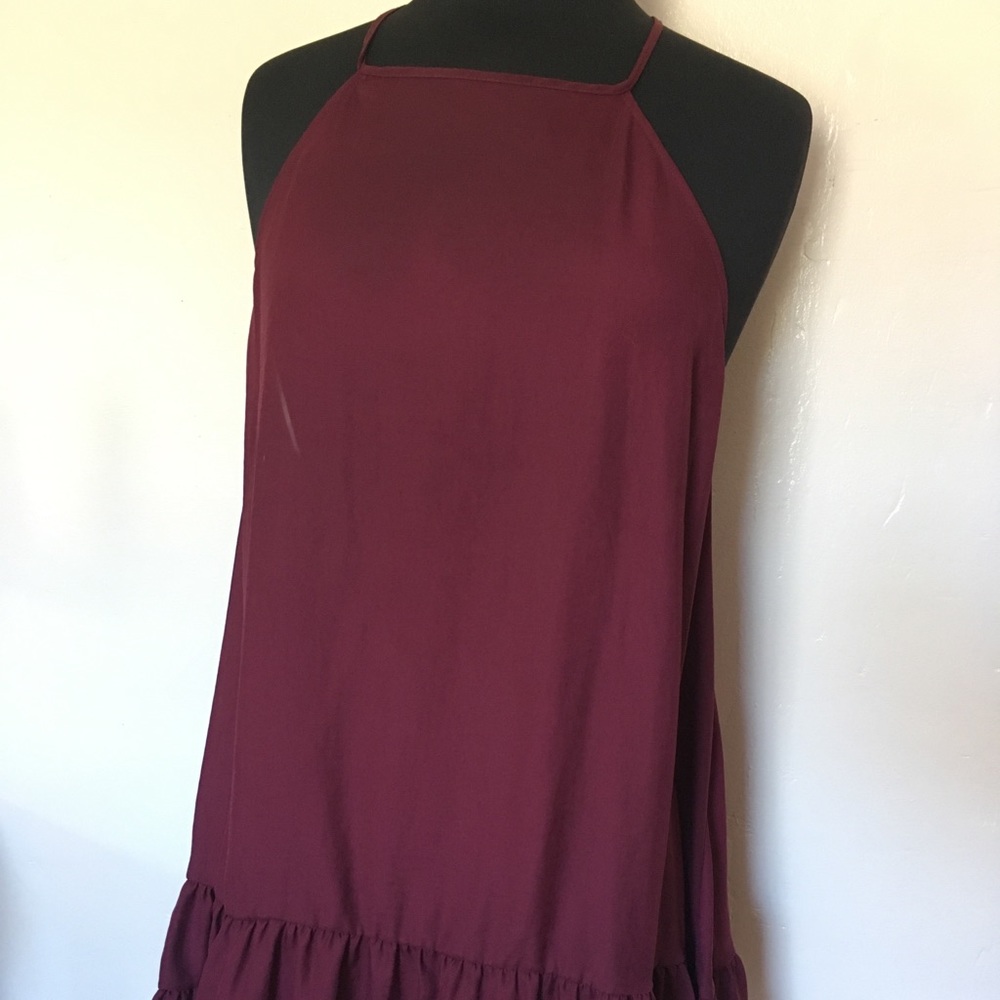 Free People Burgandy Slip Tunic